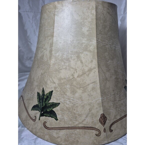 Springcrest Palm Leaf Faux Leather Lamp Shade 9X18x13 - Picture 7 of 16